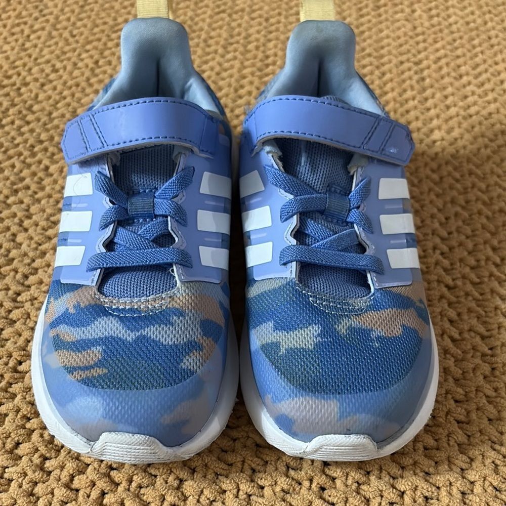 Adidas Fortarun 2.0  Unisex Blue Camouflage Sneakers Size 10 Cloudfoam